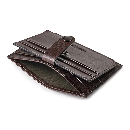 Jeep Cow Leather Card Holder Regular Men's Black-2
