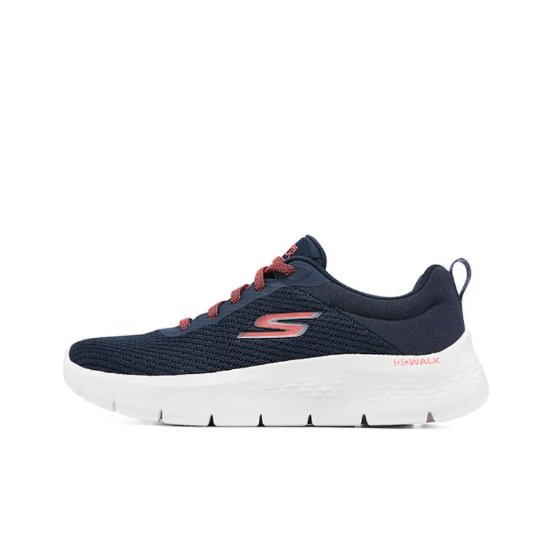 Skechers Go Walk Flex Casual Shoes Women's Low Top Black/White/Orange-0