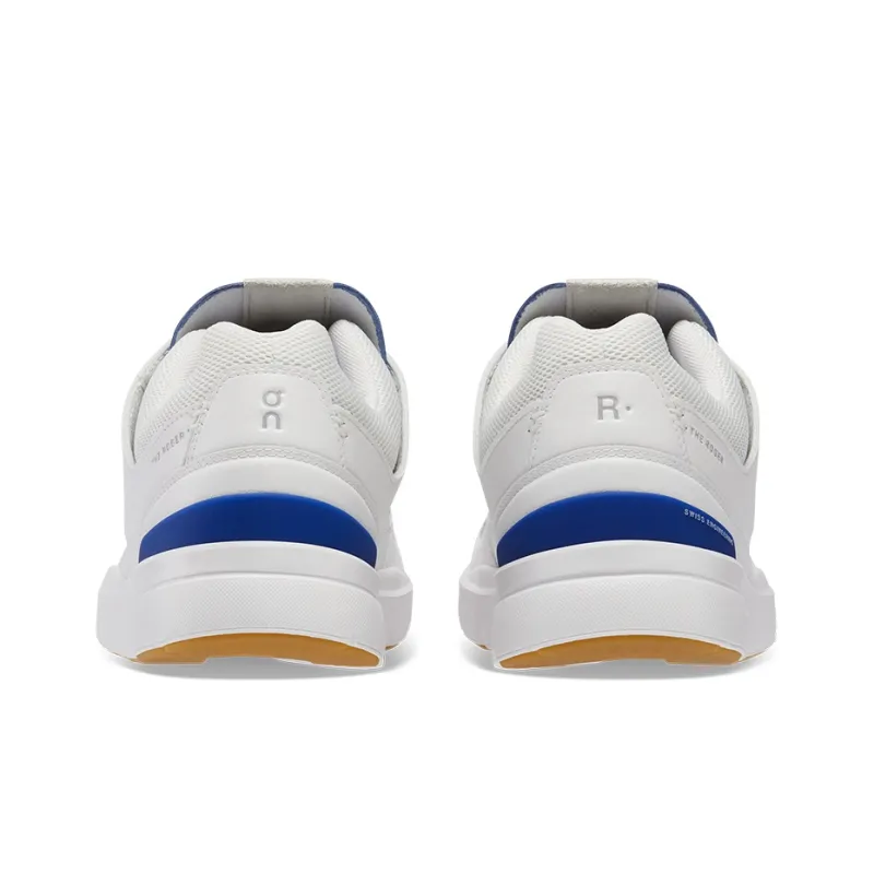 FEIDELEI x On THE ROGER Anti Slip And Wear Resistant Lightweight Low Top Skateboard Shoes Men's White Indigo-4