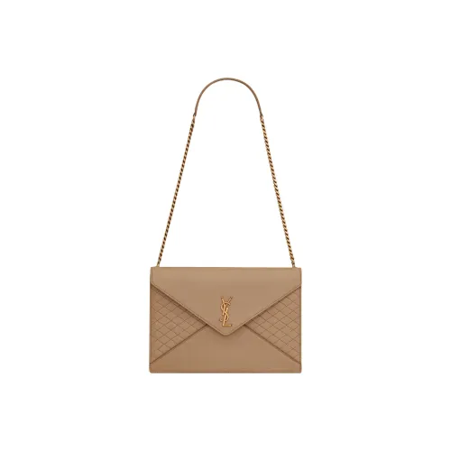 SAINT LAURENT skirt Lambskin Envelope Bag Crossbody Bag Shoulder Bag Women's Taupe