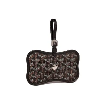 GOYARD Chien Gris Canvas With Leather Pet Bag Merch Unisex Black