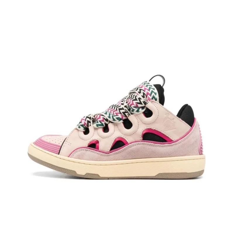 Lanvin Curb Low Top Skateboard Shoes Women's Purple Pink-0