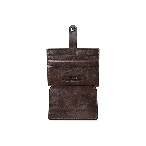 Jeep Cow Leather Card Holder Regular Men's Black-4