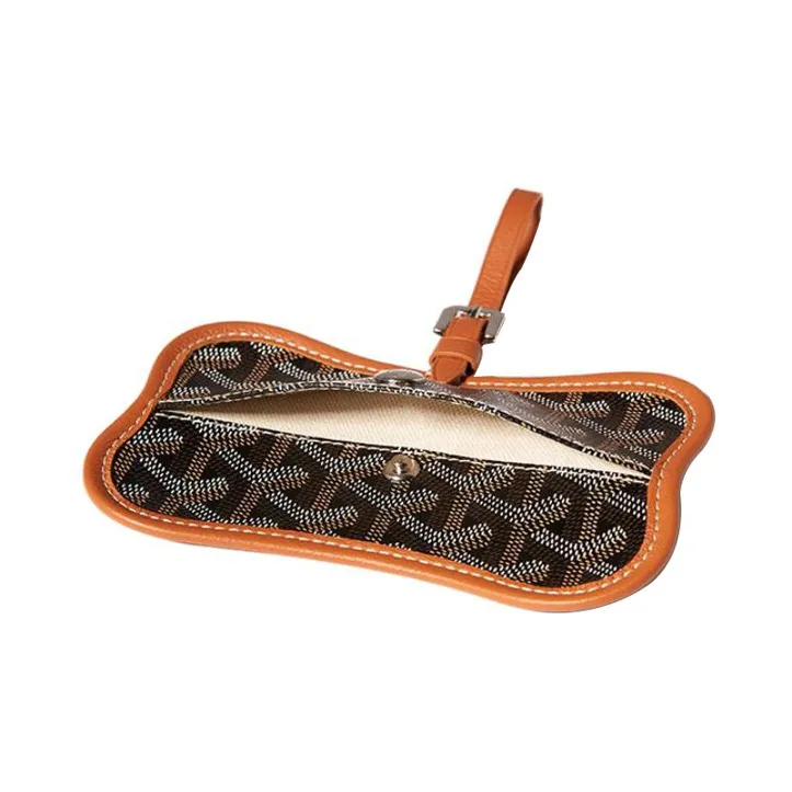GOYARD Chien Gris Canvas With Leather Pet Bag Merch Unisex Black/Brown-1