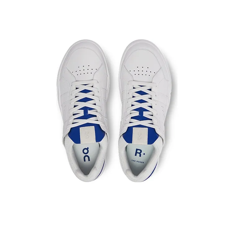 FEIDELEI x On THE ROGER Anti Slip And Wear Resistant Lightweight Low Top Skateboard Shoes Men's White Indigo-3
