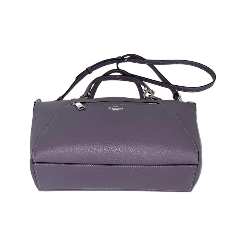 COACH Prairie Litchi Grain Leather Dumpling Bag Handbag Shoulder Bag Crossbody Bag Medium Size Women's Vintage Purple-6