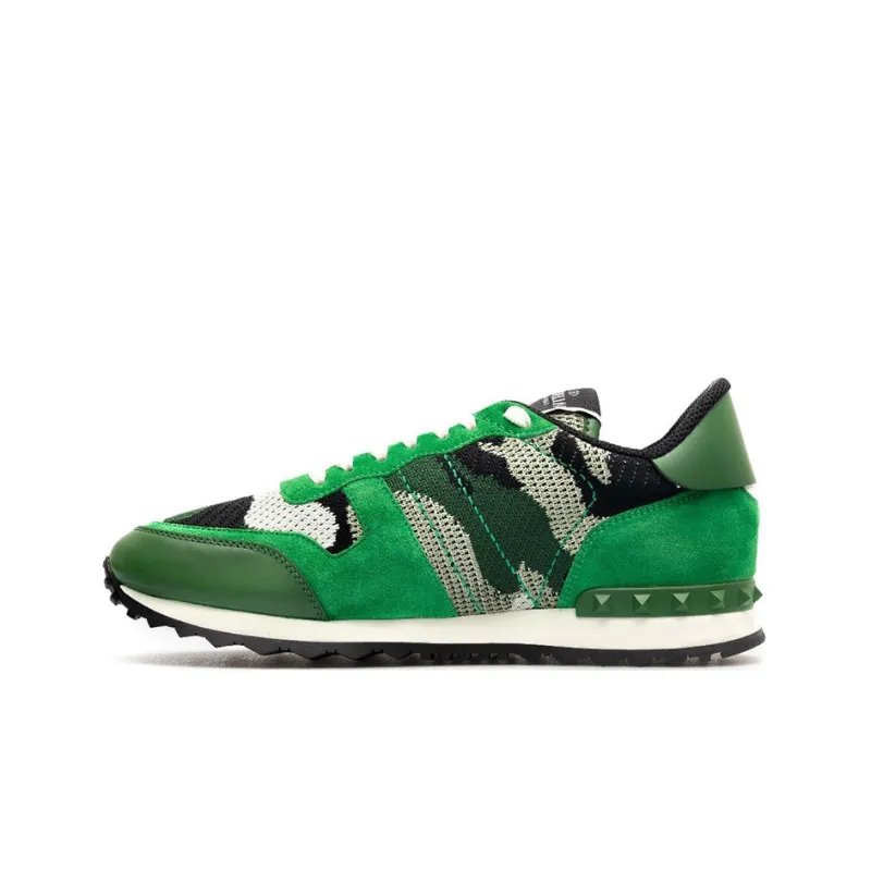 Valentino Cushioning, Wear Resistant Low Top Sports Casual Shoes Men's Green Vintage Version-0