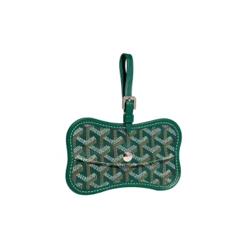 GOYARD Chien Gris Canvas With Leather Pet Bag Merch Unisex Green