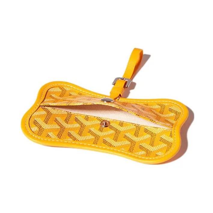 GOYARD Chien Gris Canvas With Leather Pet Bag Merch Unisex Yellow-1