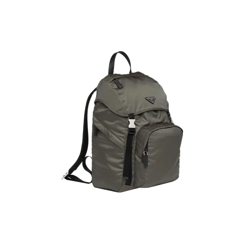 PRADA Recycled Nylon Saffiano Leather Backpack Men's Forest Green-1