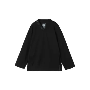 NORVINCY Chinese Fashion Trend V Neck Sweatshirt Without Hood Unisex