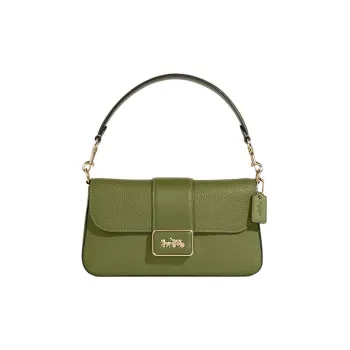 COACH Grace Cow Leather Shoulder Bag Portable Crossbody Bag Shoulder Bag Women's Olive Green