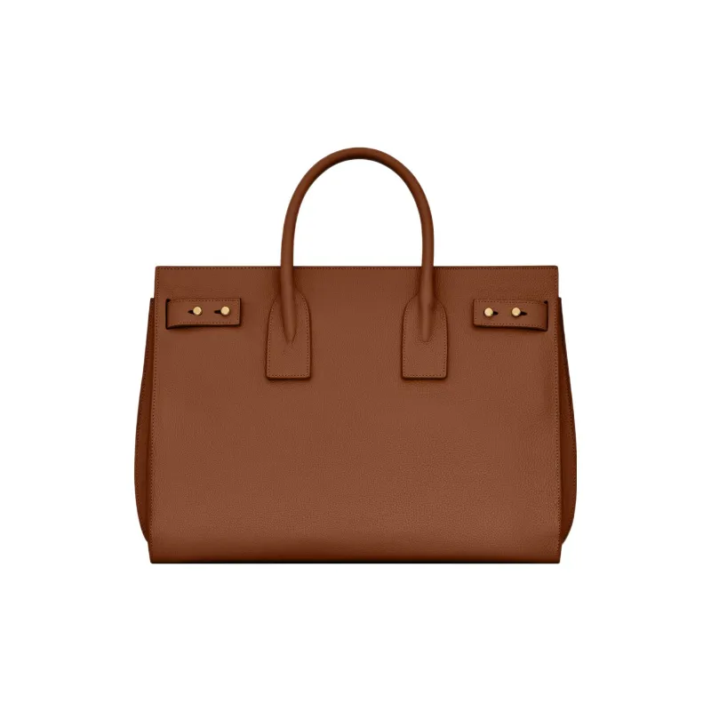 SAINT LAURENT SAC DE JOUR Grained Calfskin Shoulder Bag Crossbody Bag Handbag Medium Size Women's Cinnamon-1
