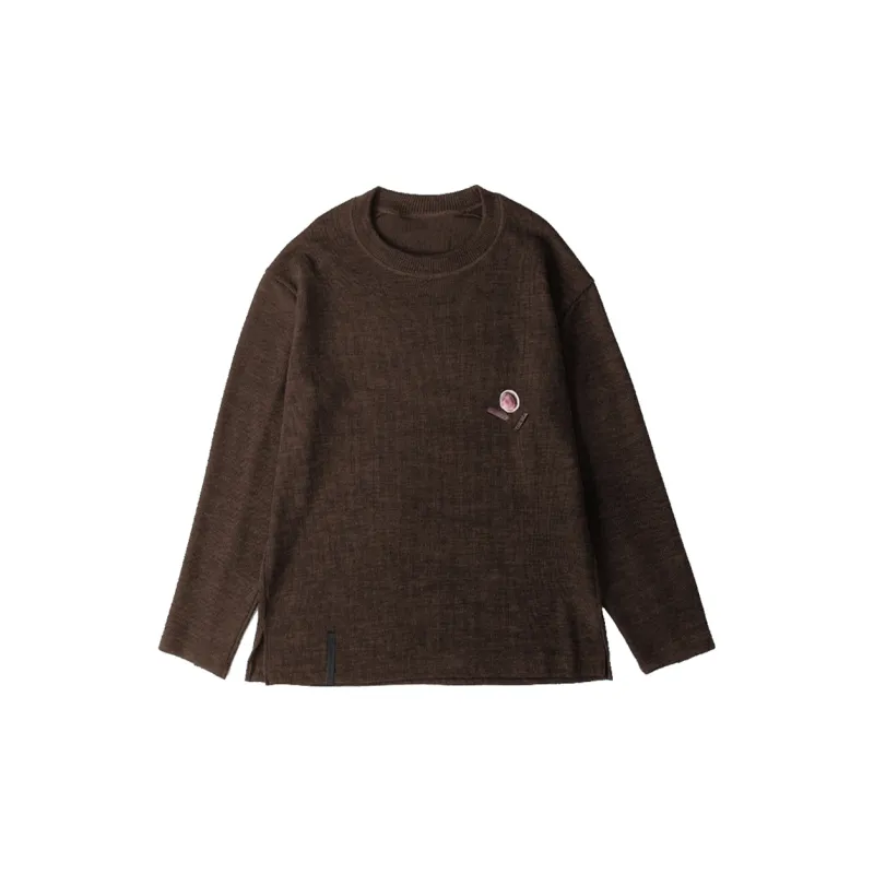 DECESOLO FW22 Crew Neck Loose Fit Straight Long-Sleeved T-Shirt Men's-4
