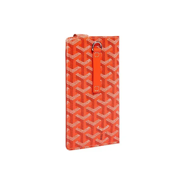 GOYARD Montmartre Canvas With Leather Cell Phone Pouch Large Size Unisex Orange-1