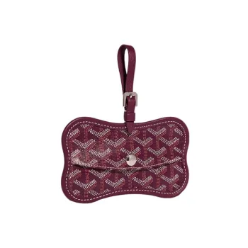 GOYARD Chien Gris Canvas With Leather Pet Bag Merch Unisex Burgundy