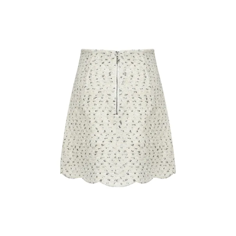 TAMMY TANGS Cropped Skirt White-1
