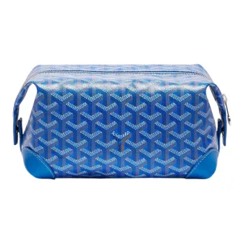 GOYARD Canvas With Calfskin Travel Bags Toiletry Bags Unisex Blue