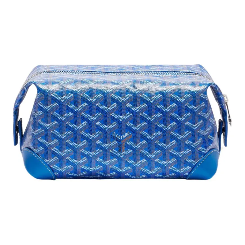 GOYARD Canvas With Calfskin Travel Bags Toiletry Bags Unisex Blue-0