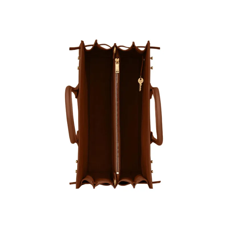 SAINT LAURENT SAC DE JOUR Grained Calfskin Shoulder Bag Crossbody Bag Handbag Medium Size Women's Cinnamon-4