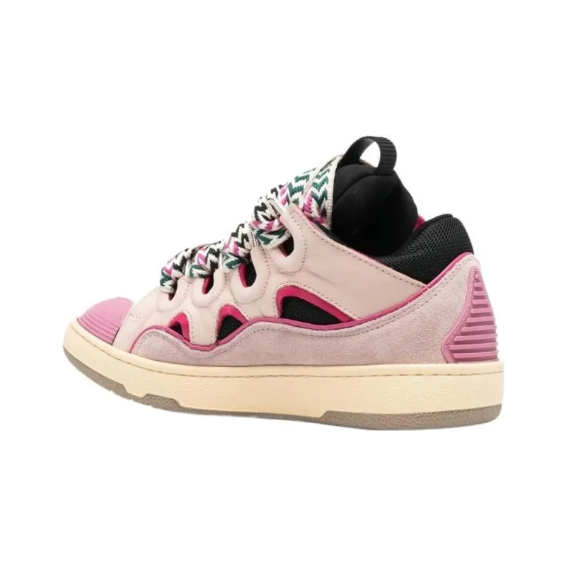 Lanvin Curb Low Top Skateboard Shoes Women's Purple Pink-3