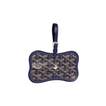 GOYARD Chien Gris Canvas With Leather Pet Bag Merch Unisex Marine Blue