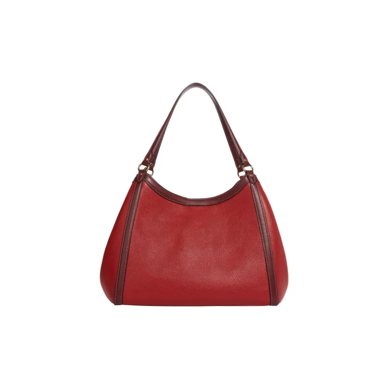 COACH Kristy Leather One Shoulder Handbag Tubas Women's Red-1