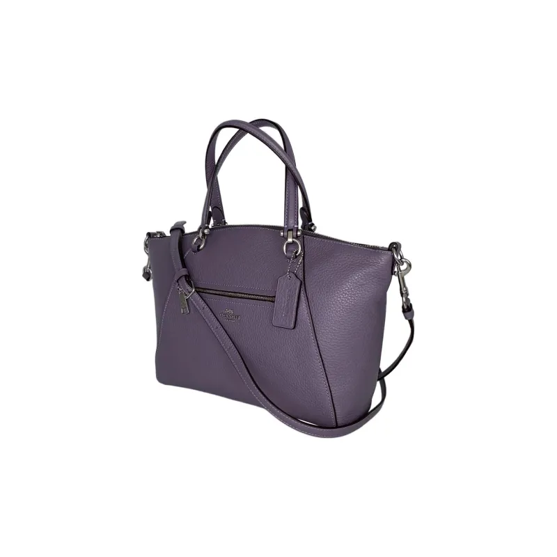 COACH Prairie Litchi Grain Leather Dumpling Bag Handbag Shoulder Bag Crossbody Bag Medium Size Women's Vintage Purple-4