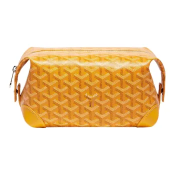 GOYARD Canvas With Calfskin Travel Bags Toiletry Bags Unisex Yellow