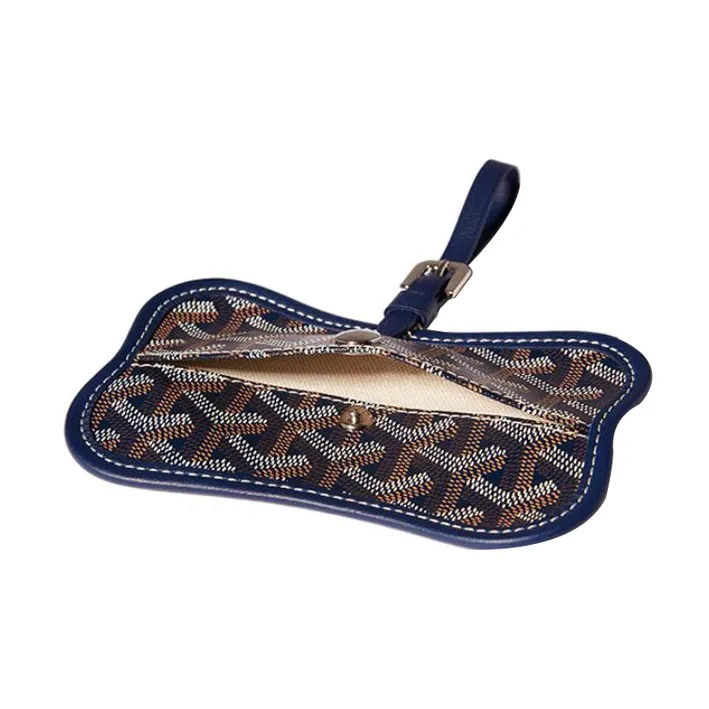 GOYARD Chien Gris Canvas With Leather Pet Bag Merch Unisex Marine Blue-1