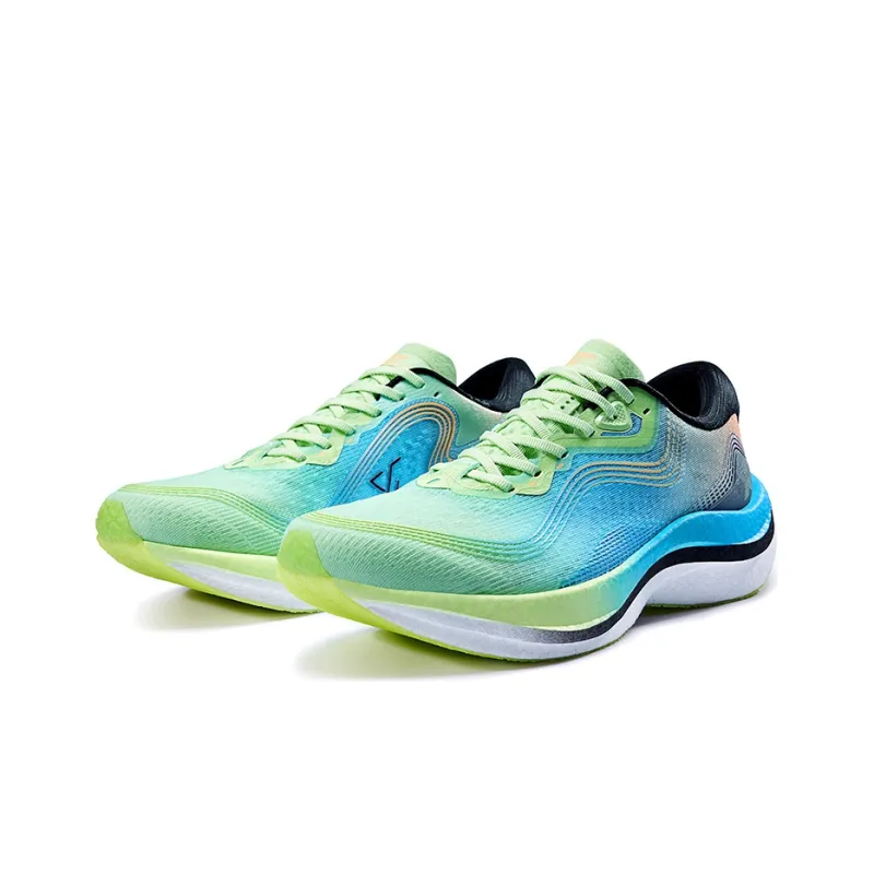 XTEP 260 2.0 Cushioned Slip Resistant Abrasion Resistant Low Top Foam Running Shoes Men's Green Orange-2