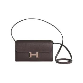 HERMES Constance To Go Epsom Leather Handheld Shoulder Bag, Crossbody Bag, Wallet Regular Women's 46 Ebony
