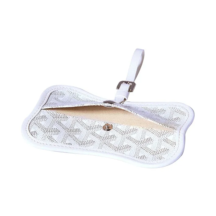 GOYARD Chien Gris Canvas With Leather Pet Bag Merch Unisex White-1