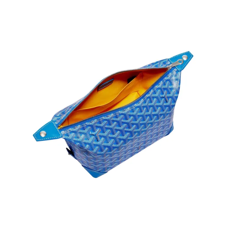 GOYARD Canvas With Calfskin Travel Bags Toiletry Bags Unisex Blue-2