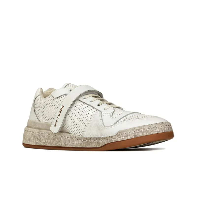 SAINT LAURENT SL24 Low Top Stylish Skateboarding Shoes Men's White-1