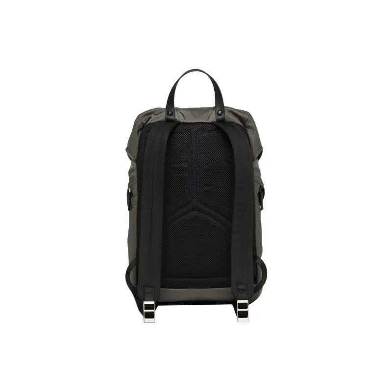 PRADA Recycled Nylon Saffiano Leather Backpack Men's Forest Green-2
