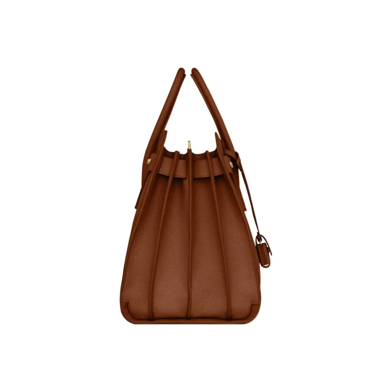 SAINT LAURENT SAC DE JOUR Grained Calfskin Shoulder Bag Crossbody Bag Handbag Medium Size Women's Cinnamon-3