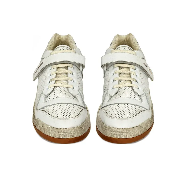 SAINT LAURENT SL24 Low Top Stylish Skateboarding Shoes Men's White-2