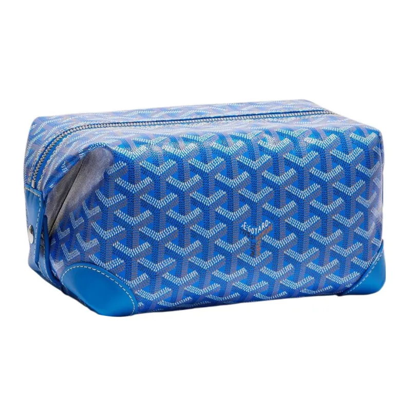 GOYARD Canvas With Calfskin Travel Bags Toiletry Bags Unisex Blue-1