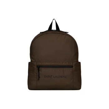 SAINT LAURENT Nux Polyamide Nylon Backpack Men's Brown