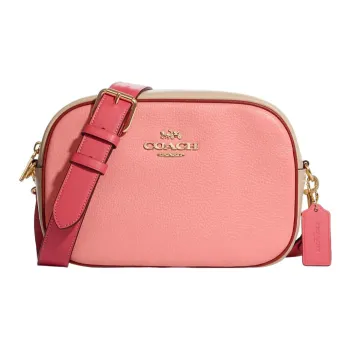 COACH Jamie Refined Pebble Leather Camera Bag Shoulder Bag Crossbody Bag Women's Pink