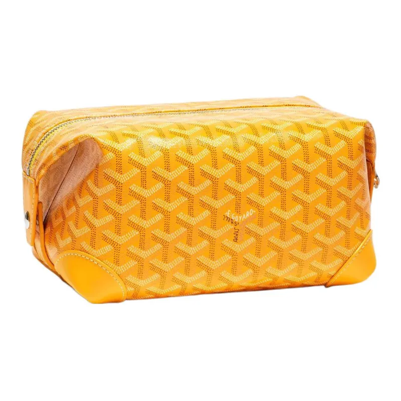 GOYARD Canvas With Calfskin Travel Bags Toiletry Bags Unisex Yellow-1