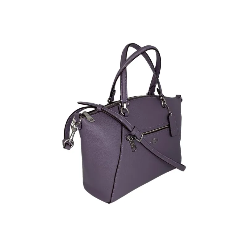 COACH Prairie Litchi Grain Leather Dumpling Bag Handbag Shoulder Bag Crossbody Bag Medium Size Women's Vintage Purple-3