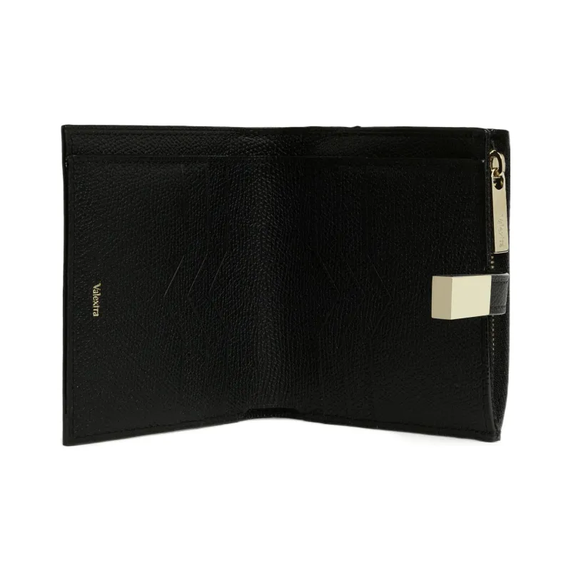 Valextra Calfskin Wallet Women's Black-2