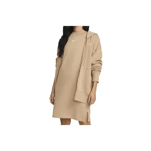 Nike Long-Sleeved Dresses Women's Brown