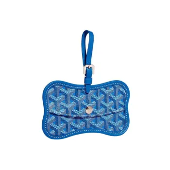 GOYARD Chien Gris Canvas With Leather Pet Bag Merch Unisex Blue