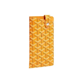 GOYARD Montmartre Canvas With Leather Cell Phone Pouch Large Size Unisex Yellow