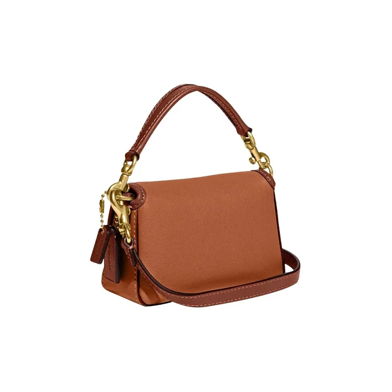 COACH Tabby Smooth Cow Leather Shoulder Bag Crossbody Bag Handbag Mini Women's Brown-1