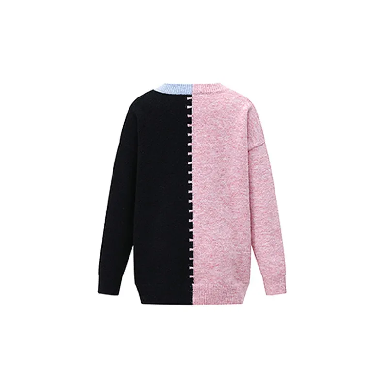 MacyMccoy Loose Fit Sweater Women's Black Pink-1
