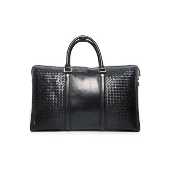 Hush Puppies Top Grain Cow Leather Handbags Briefcases Large Size Men's Black